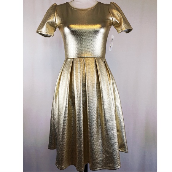 solid gold dress